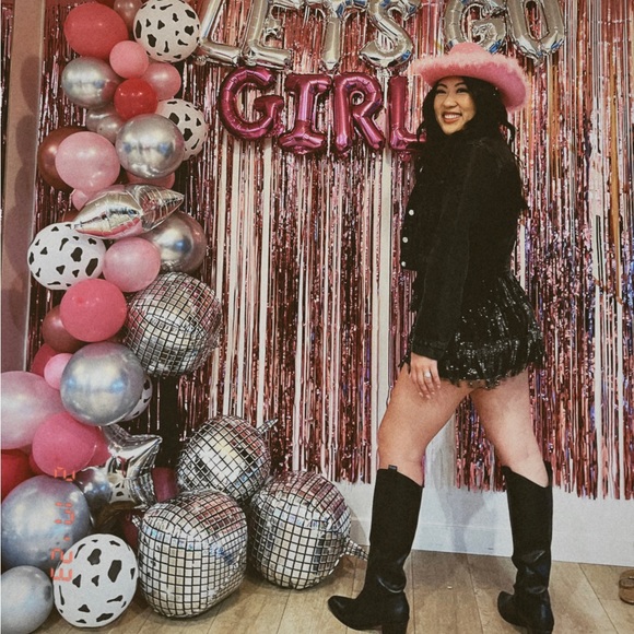 COPY - Black Rhinestone Skirt | Disco Cowgirl | Size M - Picture 3 of 3